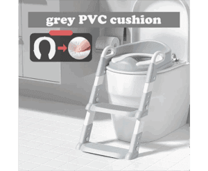 Grey - Baby Potty Seat with Ladder