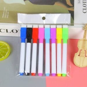 8 Colors Dry Erase Whiteboard Marker Pens Set with Eraser